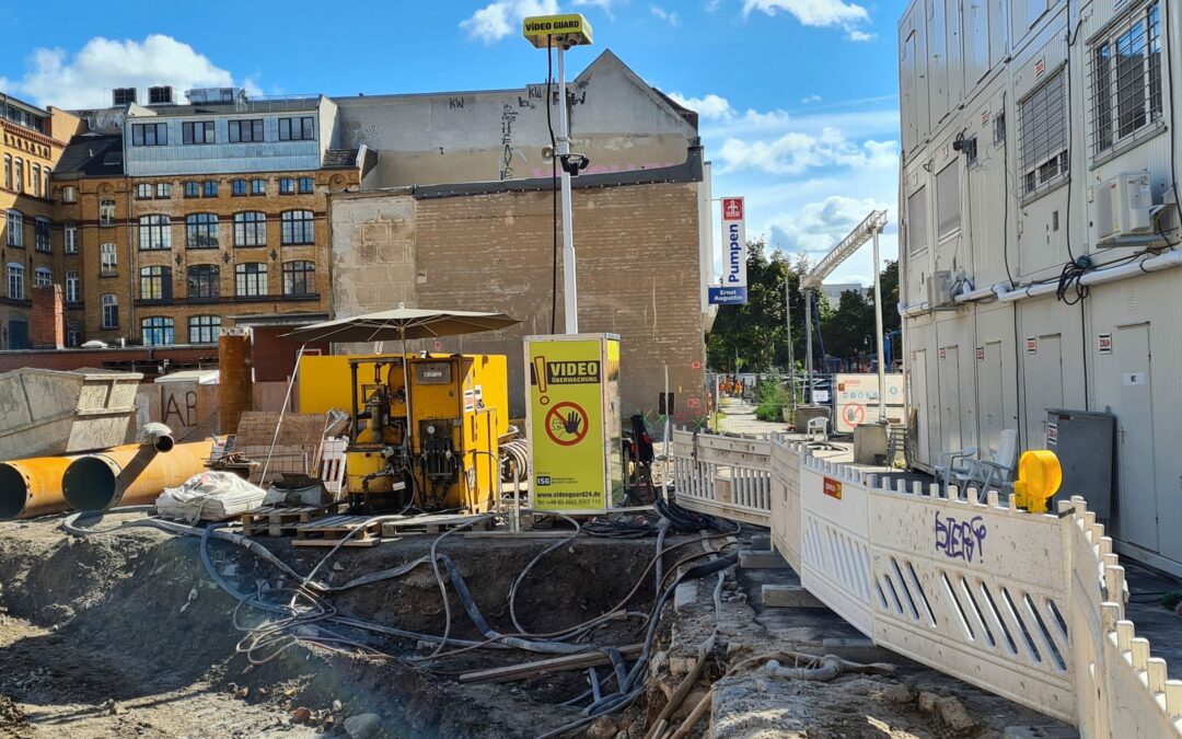 Byggarbetsplatser i Berlin under observation